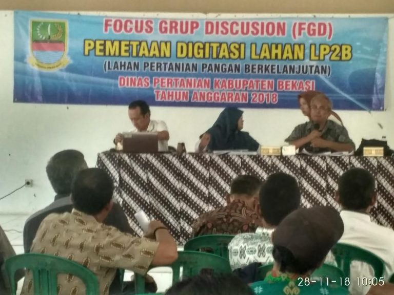 Focus Grup Discusion (FGD) Pemetaan Digjtasi Lahan LP2B Kec. Sukatani
