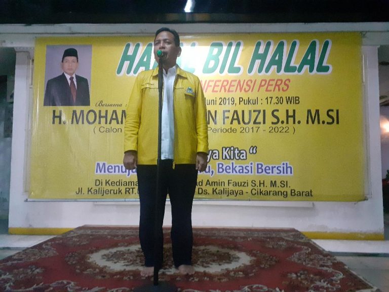 Cawabup Bekasi Amin Fauzi, Gelar Halal Bil Halal Di Kediamannya