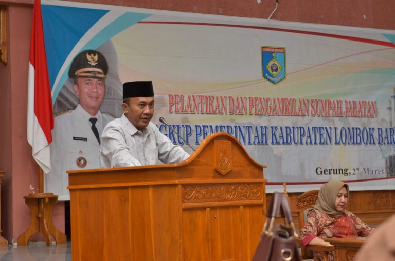 Sepuluh Jabatan Tinggi Pratama di Lombok Barat Akhirnya Terisi 3