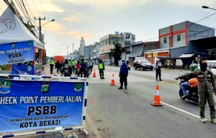 Checkpoint PSBB di Kota Bekasi