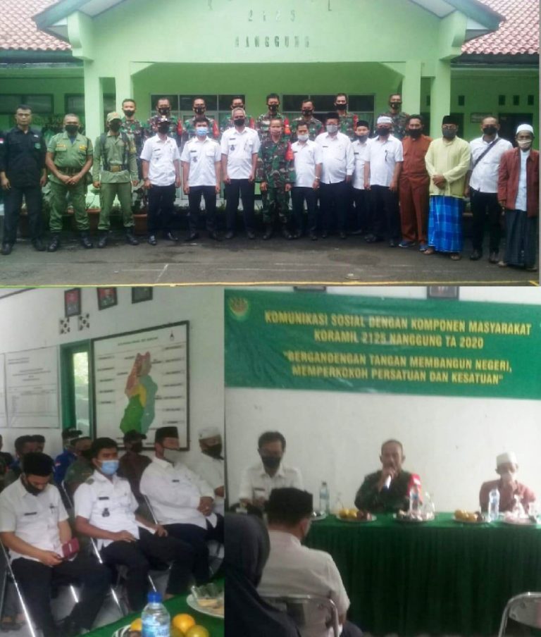 Koramil Nanggung Sosialisasikan Pentingnya Penggunaan Masker