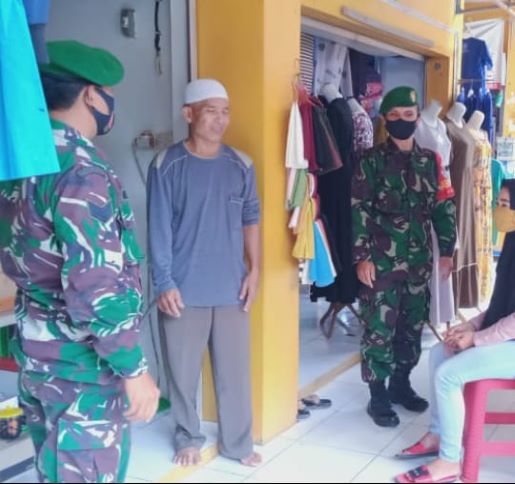 Koramil 2125 Nanggung Langsung Tegur Pelanggar Prokes 1