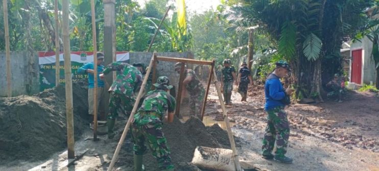 Bekasi Genjot Pekerjaan Jalan dan Posyandu Desa Kertarahayu 1