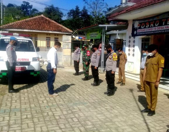 Gabungan Muspika Kecamatan Nanggung Adakan Operasi PPKM Darurat di Desa Hambaro 1