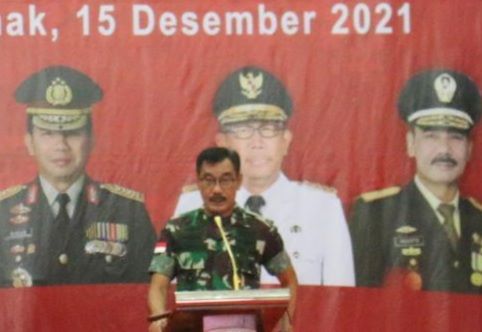Sambutan Pangdam XII TPR dalam Rakor Lintas Sektoral Pengamanan Natal dan Tahun Baru 1