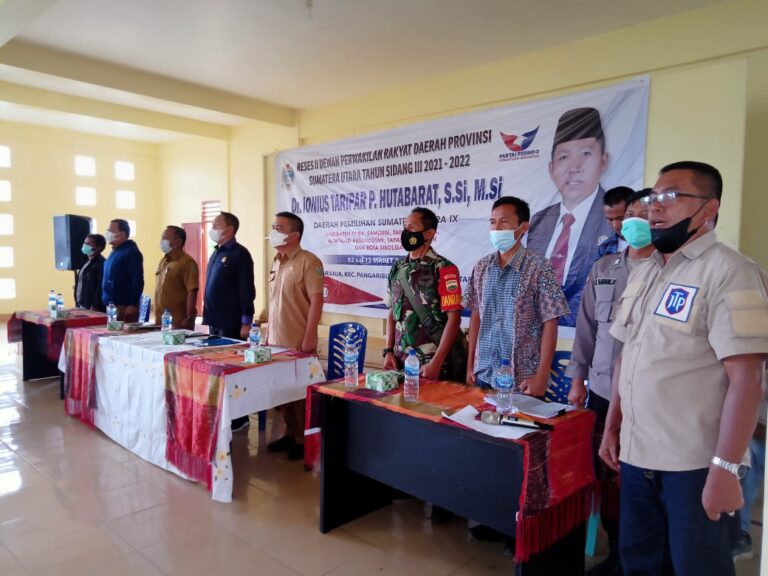 DR. Jonius T.P. Hutabarat, S.Si. M.Si Laksanakan Reses II DPRD Sumatera Utara Tahun sidang III 2021-2022 di Kecamatan Pangaribuan Tapanuli Utara 1