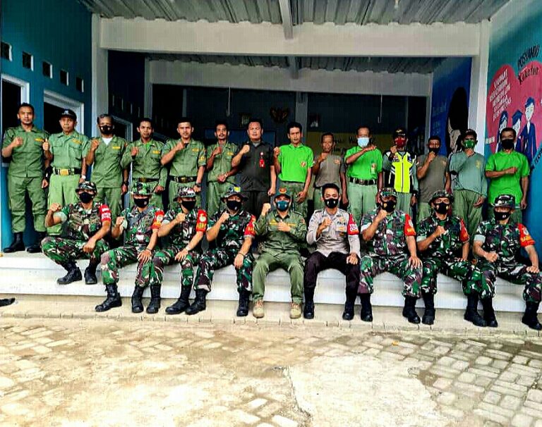 Jajaran Koramil 0621-17 Nanggung Adakan Pelatihan Linmas Desa Pangkal Jaya 1