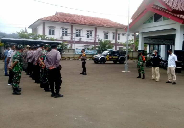 Muspika Kec. Nanggung Adakan Apel Gabungan untuk Pengamanan Malam Idul Fitri 1