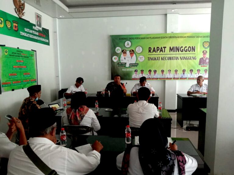 Danramil Nanggung Hadiri Rapat Minggon Tingkat Kecamatan 1