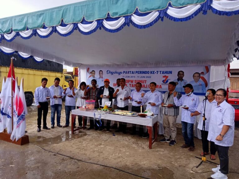 HUT Partai Perindo DPW Sumut dan DPD Tapanuli Utara ke 7 Tahun Dirayakan di Taput 1