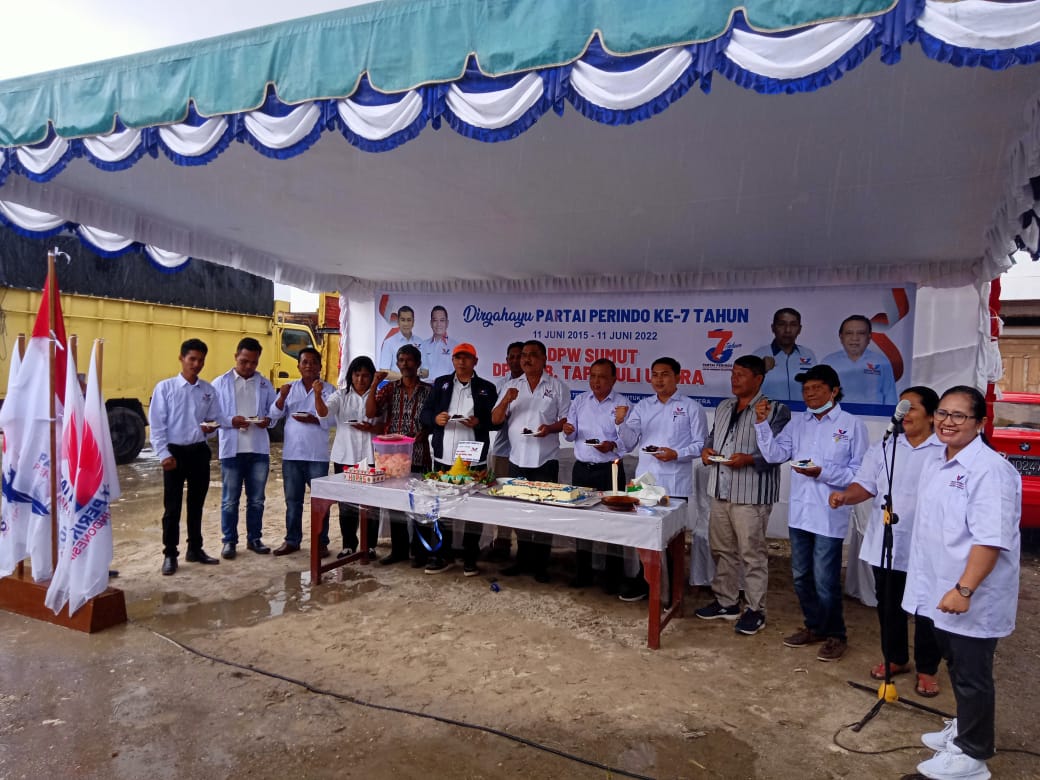 HUT Partai Perindo DPW Sumut dan DPD Tapanuli Utara ke 7 Tahun Dirayakan di Taput 1