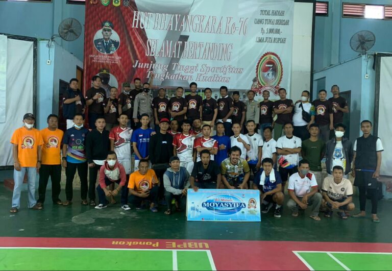 Hut Bhayangkara Ke 76 Polsek Nanggung Bersama PT. Antam Pongkor Adakan Pertandingan Bulu Tangkis 1