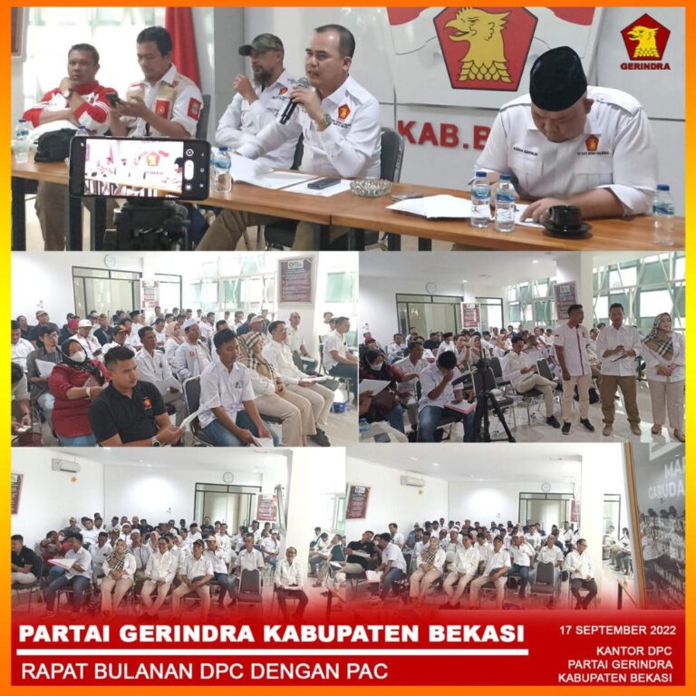 DPC Gerindra Kabupaten Bekasi Bakal Roadshow di 23 Kecamatan 1