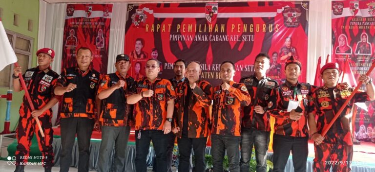 H. Wahyudi Hartono Kemballi Terpilih Menjadi Ketua PAC PP Setu 1