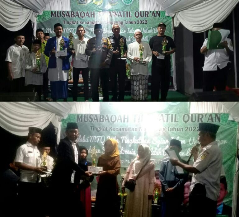 Muspika Kecamatan Nanggung Hadiri Penyerahan Hadiah Juara MTQ 2