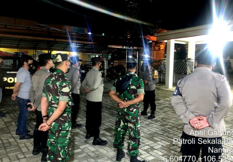 Jajaran Polsek Koramil serta Satpol PP Nanggung Adakan Operasi Genk Motor 1