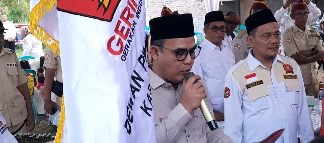 Ketua DPC Partai Gerindra Kab Bekasi Aria Dwi Nugraha Kukuhkan PAC dan Ranting Gerindra Kecamatan Kedungwaringin 1
