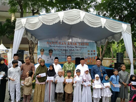 Rayakan Milad ke 32, Kecamatan Pademangan Santuni 159 Anak Yatim Piatu dan Pemberian Kursi Roda 1
