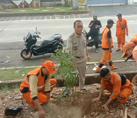 Ciptakan Penghijauan, Kelurahan Pluit Gencarkan Aksi Tanam Pohon