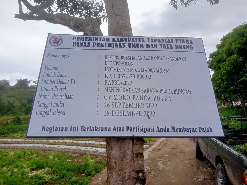 Proyek Hotmix Sandaran Taput, Anggaran Milyaran Namun Kwalitasnya Diragukan 1