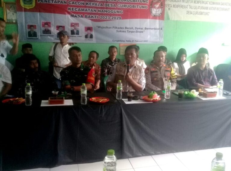 Penetapan 5 Calon Pilkades Curug Bitung, Kecamatan Nanggung Dihadiri Muspika 1