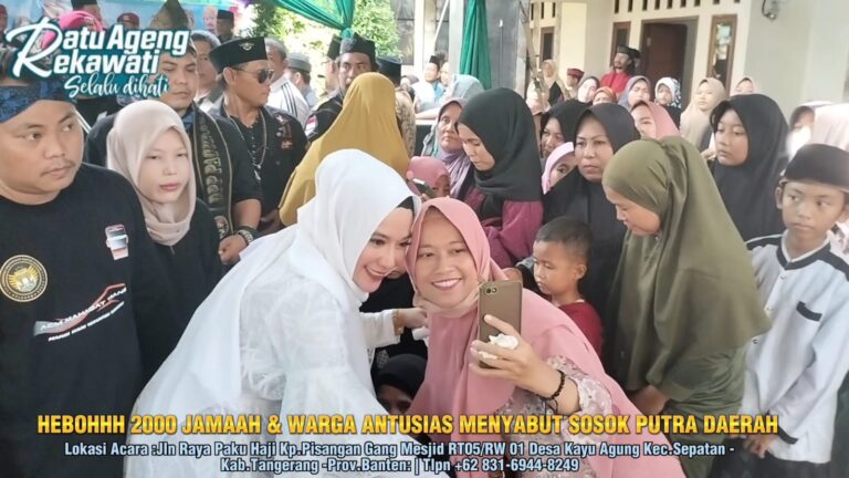 Warga Sepatan Menyabut Kehadiran Bunda Ratu Ageng Rekawati, KD., SE., ME. Calon Bugubernur Banten 1
