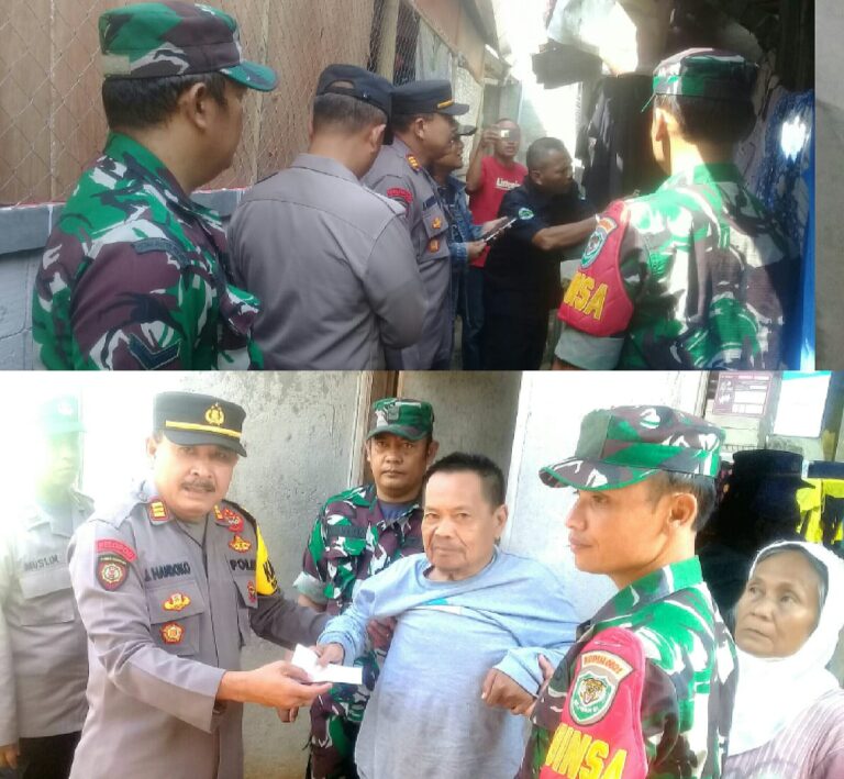 Sinergitas TNI dan Polri Kecamatan Nanggung Laksanakan Bagi - bagi Rizki Kepada Masyarakat yang Membutuhkan 1