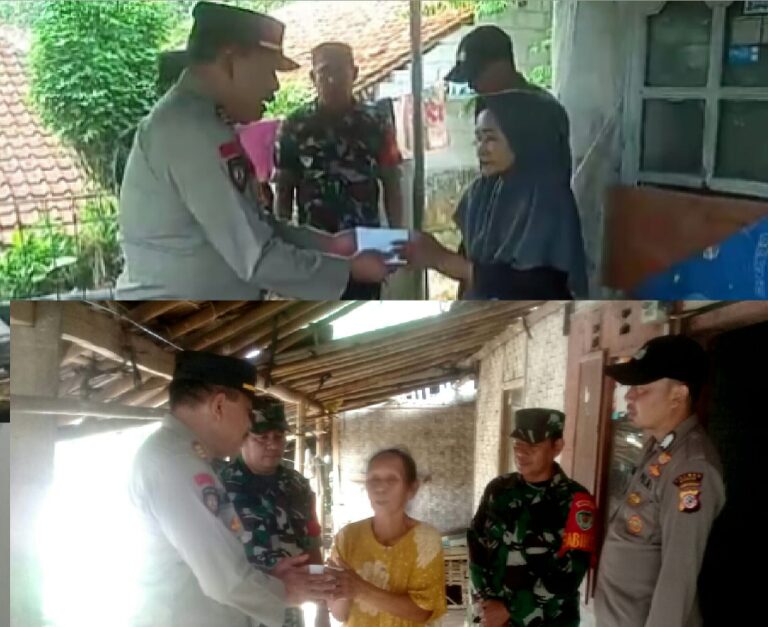 Polri serta TNI Bantu Warga Desa Nanggung yang Miskin atau Lansia 1