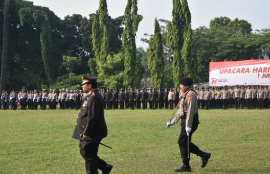 Dalam Rangka Merayakan Hut Bhayangkara Ke 77 Polres Bogor Adakan Upacara 1