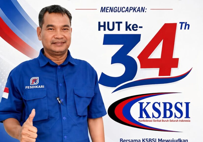 FESDIKARI Ucapkan Selamat HUT ke-34 KSBSI, Tegaskan Solidaritas Buruh untuk Indonesia Maju 1